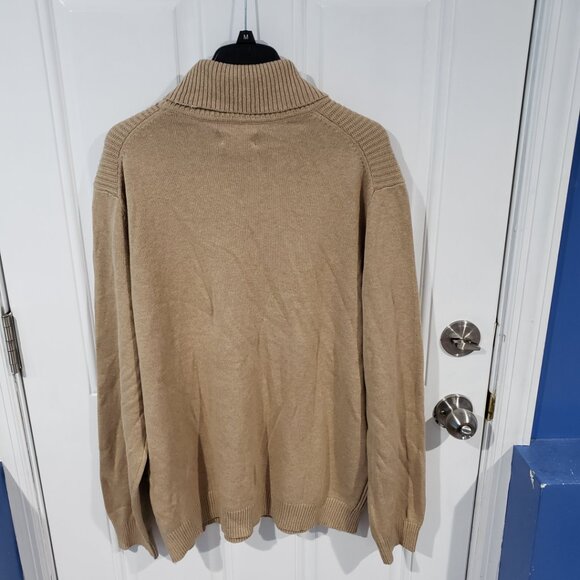 Club Room Mens Textured Cotton Turtleneck Sweater Tan - Picture 3 of 11